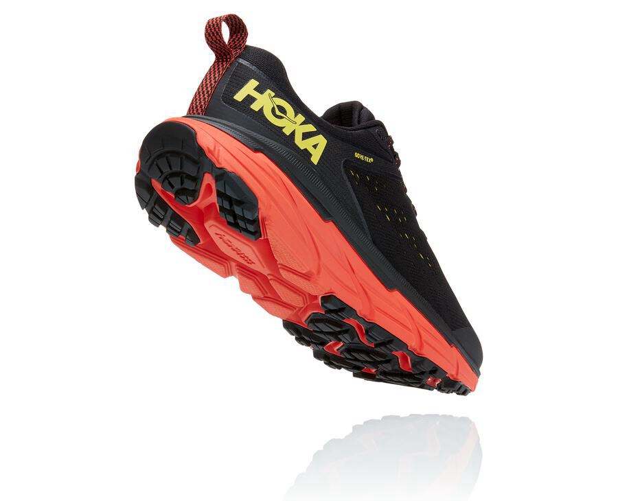 Hoka Australia One One Challenger ATR 6 GORE-TEX - Mens Trail Shoes Black/Red - MDFXQ-9513